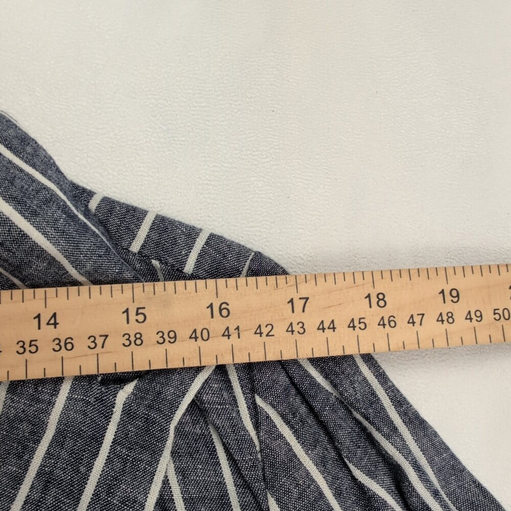 Lucky Brand Linen-Blend Striped Single-Button Blazer L - Picture 10 of 12